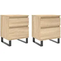 vidaXL Nachtkastjes 2 st 40x35x50 cm sonoma eikenkleurig