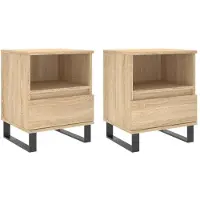 vidaXL Nachtkastjes 2 st 40x35x50 cm sonoma eikenkleurig