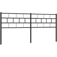vidaXL Vervangend hoofdbord 193 cm metaal zwart