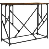vidaXL Wandtafel 100x40x80 cm bewerkt hout gerookt eikenkleurig