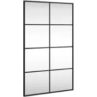 vidaXL Wandspiegel rechthoekig 50x80 cm ijzer zwart