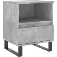 vidaXL Nachtkastje 40x35x50 cm bewerkt hout betongrijs