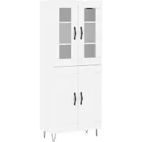 vidaXL Hoge kast 69,5x34x180 cm bewerkt hout wit