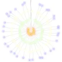 vidaXL Kerstverlichting vuurwerk 4 st 140 meerkleurige LED's 17 cm