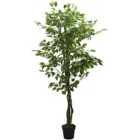 vidaXL Kunstplant ficus 630 bladeren 120 cm groen