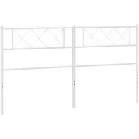 vidaXL Vervangend hoofdbord 193 cm metaal wit