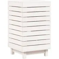 vidaXL Wasmand 44x44x76 cm massief grenenhout wit