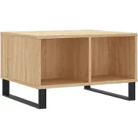 vidaXL Salontafel 60x50x36,5 cm bewerkt hout sonoma eikenkleurig