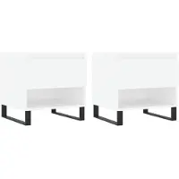 vidaXL Salontafels, 2 stuks, wit, 50x46x50 cm, houtvezel