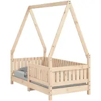 vidaXL Kinderbedframe 70x140 cm massief grenenhout