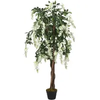 vidaXL Kunstboom wisteria 560 bladeren 80 cm groen en wit