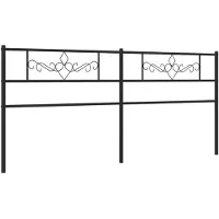 vidaXL Vervangend hoofdbord 200 cm metaal zwart