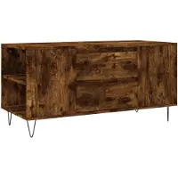 vidaXL Salontafel 102x44,5x50 cm bewerkt hout gerookt eikenkleurig