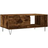 vidaXL Salontafel 90x50x36,5 cm bewerkt hout gerookt eikenkleurig
