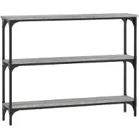vidaXL Wandtafel 100x22,5x75 cm bewerkt hout grijs sonoma eikenkleurig
