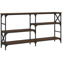 vidaXL Wandtafel 150x29x76,5 cm bewerkt hout bruin eikenkleur