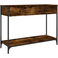vidaXL Wandtafel 100x34,5x75 cm bewerkt hout gerookt eikenkleurig