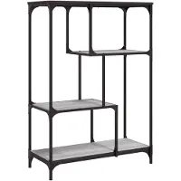 vidaXL Boekenrek 81x36x115 cm bewerkt hout en staal grijs sonoma