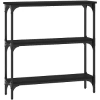 vidaXL Wandtafel 75x22,5x75 cm bewerkt hout zwart