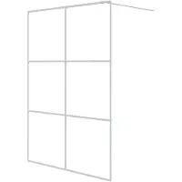 vidaXL Inloopdouchewand 140x195 cm transparant ESG-glas wit