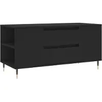 vidaXL Salontafel 102x44,5x50 cm bewerkt hout zwart