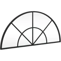vidaXL Wandspiegel boog 60x30 cm ijzer zwart