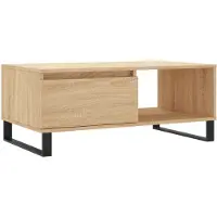 vidaXL Salontafel 90x50x36,5 cm bewerkt hout sonoma eikenkleurig