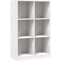 vidaXL Boekenkast 70x33x110 massief grenenhout wit