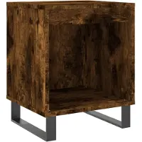 vidaXL Nachtkastje 40x35x50 cm bewerkt hout gerookt eikenkleurig