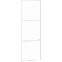 vidaXL Schuifdeur 76x205 cm gehard glas en aluminium wit