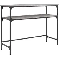 vidaXL Wandtafel 100x35,5x75 cm bewerkt hout grijs sonoma eikenkleurig