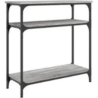 vidaXL Wandtafel 75x29x75 cm bewerkt hout grijs sonoma eikenkleurig