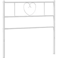 vidaXL Vervangend hoofdbord 75 cm metaal wit
