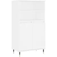 vidaXL Hoge kast 60x36x110 cm bewerkt hout wit