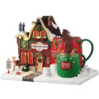 Lemax Santa's Wonderland Kersthuisje Hot Chocolate Spa (chocolade Spa) 23,5 X 17 X 16,5 Cm