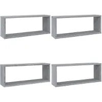 vidaXL Wandschappen kubus 4 st 60x15x23 cm bewerkt hout grijs sonoma