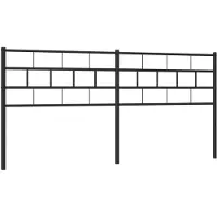 vidaXL Vervangend hoofdbord 200 cm metaal zwart