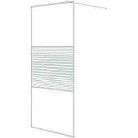 vidaXL Inloopdouchewand 90x195 cm transparant ESG-glas wit