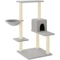vidaXL Kattenmeubel met sisal krabpalen 95 cm lichtgrijs