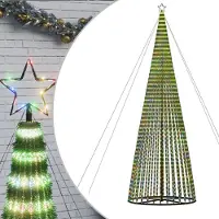 vidaXL LED-kerstboom 1544 LEDs kleurrijk 500 cm