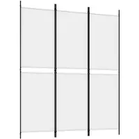 vidaXL Kamerscherm met 3 panelen 150x180 cm stof wit