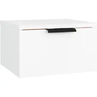 vidaXL Nachtkastje wandgemonteerd 34x30x20 cm wit