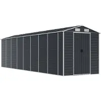 vidaXL Tuinschuur 191x725x198 cm gegalvaniseerd staal antracietkleurig