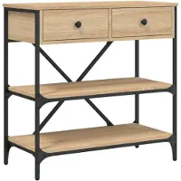 vidaXL Wandtafel 75x34,5x75 cm bewerkt hout sonoma eikenkleurig