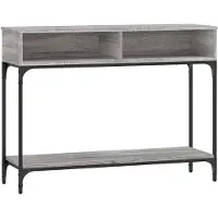 vidaXL Wandtafel 100x30,5x75 cm bewerkt hout grijs sonoma eikenkleurig