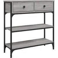 Super Merchant Wandtafel 72,5x25x75 cm bewerkt hout grijs sonoma eikenkleurig