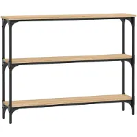 vidaXL Wandtafel 100x22,5x75 cm bewerkt hout sonoma eikenkleurig