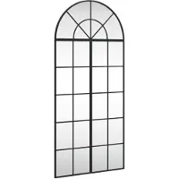 vidaXL Wandspiegel boog 60x130 cm ijzer zwart