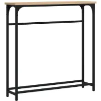 vidaXL Consoletafel Sonoma Eiken 75x19,5x75 cm Bewerkt Hout