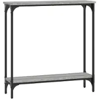 vidaXL Wandtafel 75x22,5x75 cm bewerkt hout grijs sonoma eikenkleurig
